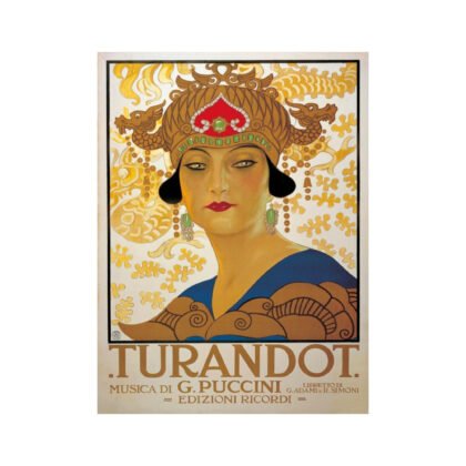 Puccini Turandot, princess Turandot Vintage Theatre poster, souvenir edition.