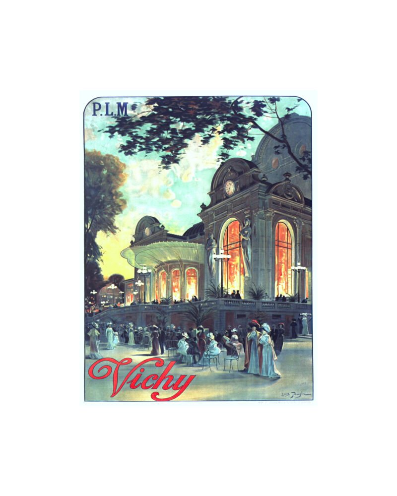 Vintage PLM French travel poster, Vichy Opera poster