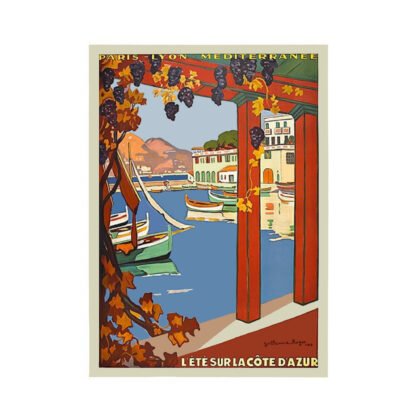 Cote D'Azur France Vintage Travel Poster Print