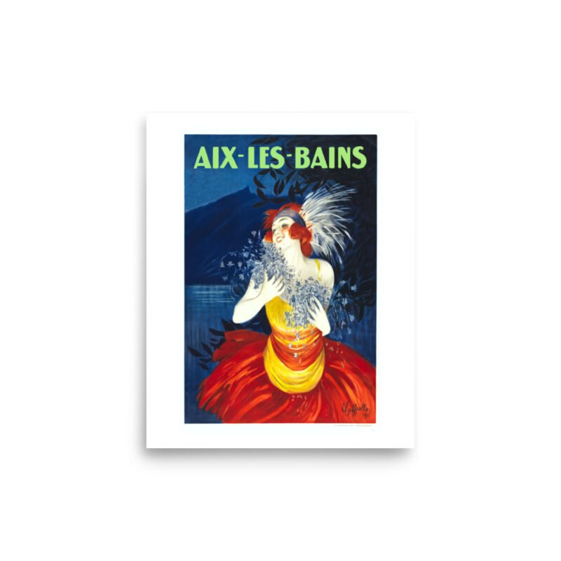 Vintage French Travel Poster Print, Aix-Les-Bains