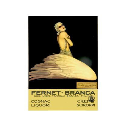 vintage Fernet Branca poster, vintage Italian aperitivo print