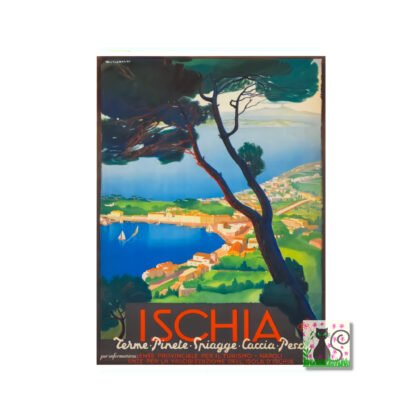 Vintage Italian Travel Print of Ischia