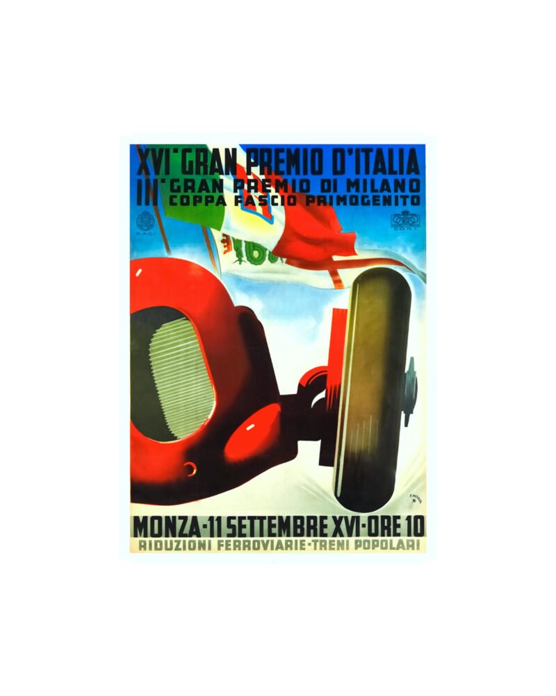 Vintage Monza Poster, Italian Grand Prix