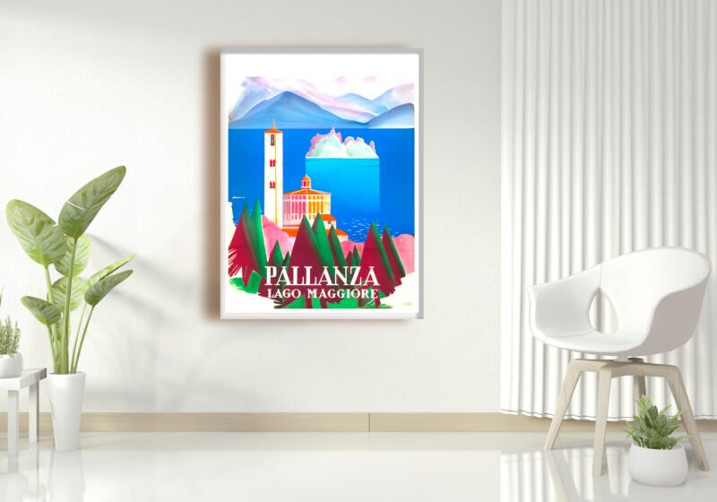 Art deco lake maggiore poster, Pallanza