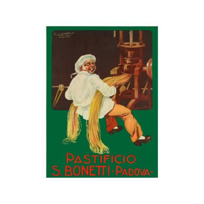 Vintage Italian Food poster, Vintage Italian spaghetti ad.