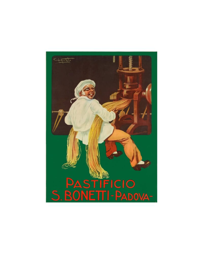 Vintage Italian Food poster, Vintage Italian spaghetti ad.