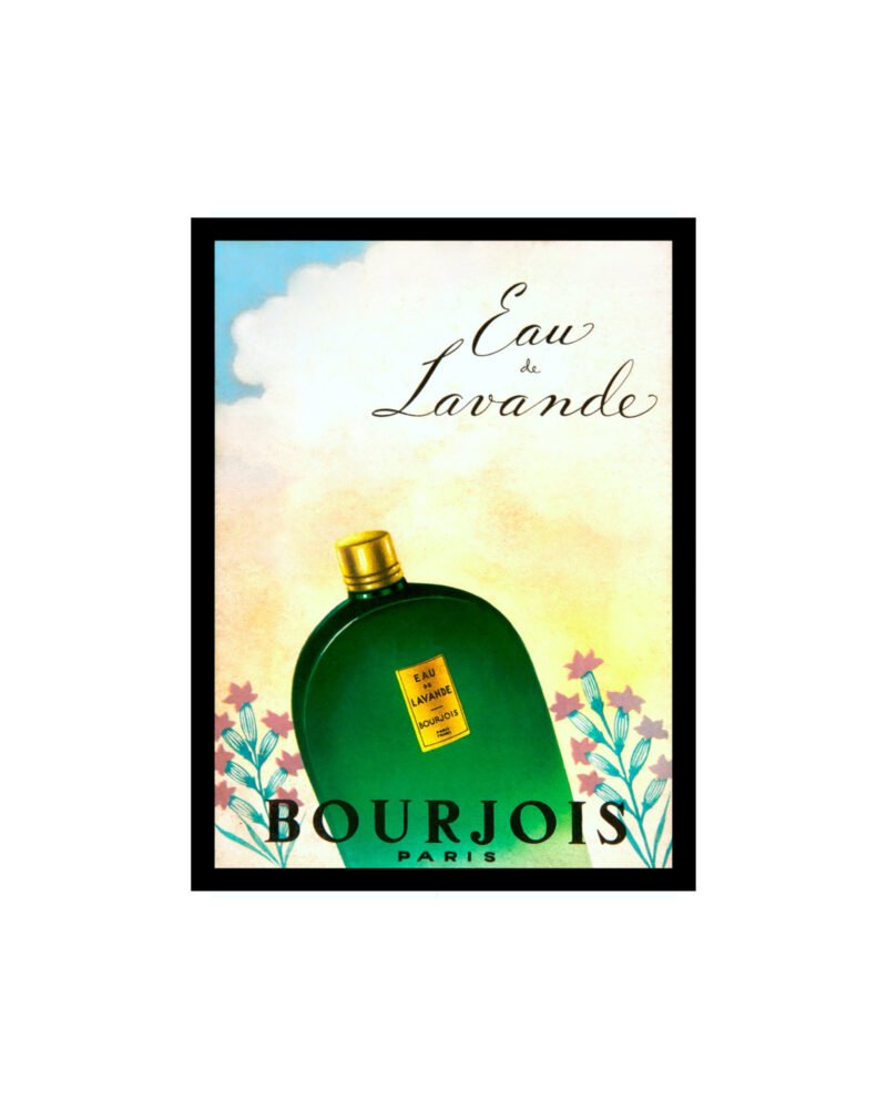 Vintage French Perfume poster, advert, Bourjois