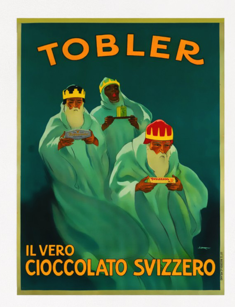 Charming Vintage Swiss Chocolate Poster for Your Christmas Decor