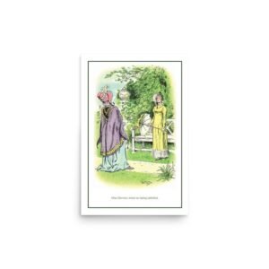 Vintage Print Jane Austen Pride and Prejudice Poster With Quote, Georgian, Colonial Style Print, Bookish Acadamia Wall Art Book Lover's Gift