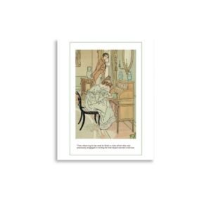 Vintage Print Jane Austen, Romantic Georgian, Colonial Print By Brock, Bookish Acadamia Art Poster