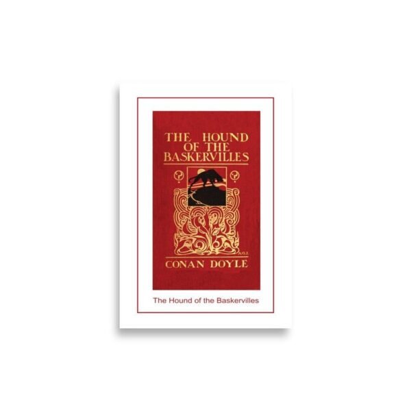 Sherlock Holmes Poster: Hound of the Baskervilles Book Cover Art Print Academic Print