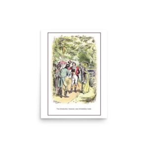 Vintage Illustration Poster From Jane Austen's Pride And Prejudice, Romantic Georgian, Colonial Print, Book Wall Art And Book Lovers Gift