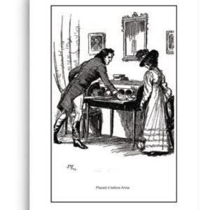 Vintage Jane Austen Poster Print,  Persuasion Poster With Quote, Romantic Georgian Book Nook Print