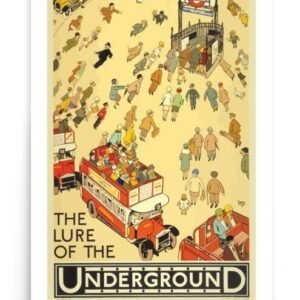 The Lure Of The Underground, Retro London Underground Poster