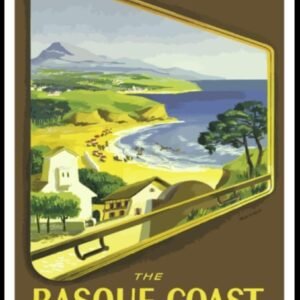 Visit France, The Basque Coast World Travel Print, Matte Paper, Travellers Gift Idea Wall Decor Art