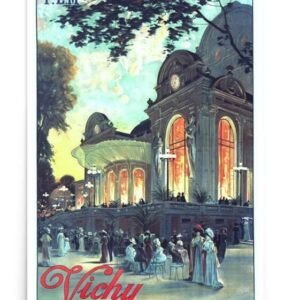 Vichy Opera House Poster, France Vintage Travel Poster, Vichy PLM Tourism Poster