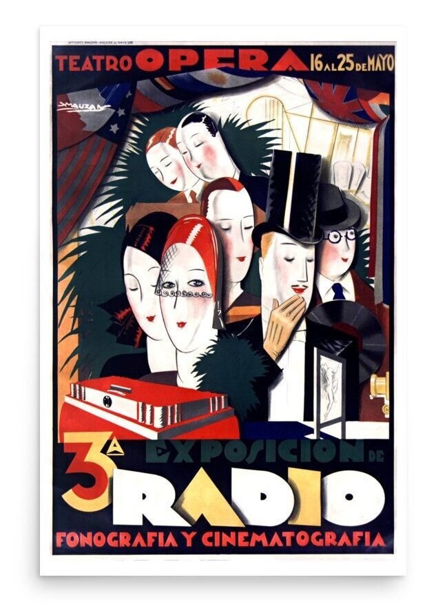 Vintage Opera Theatre Poster, 3rd Radio Records and Cinematography Exhibition