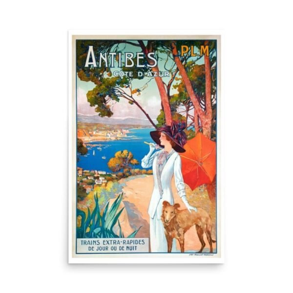 Antibes Poster, France Vintage PLM Travel Poster Advertisement , World Travel Print, Antibes Cote D'Azur PLM French Tourism Poster, Travel Gift