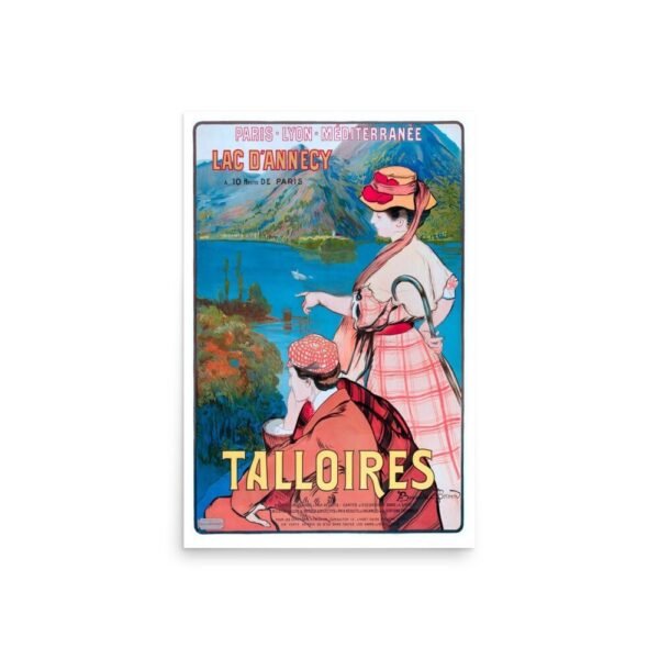 Talloires, France Vintage PLM Travel Poster, World Travel Print, Lac D'Annecy PLM French Tourism Poster, Travel Gift