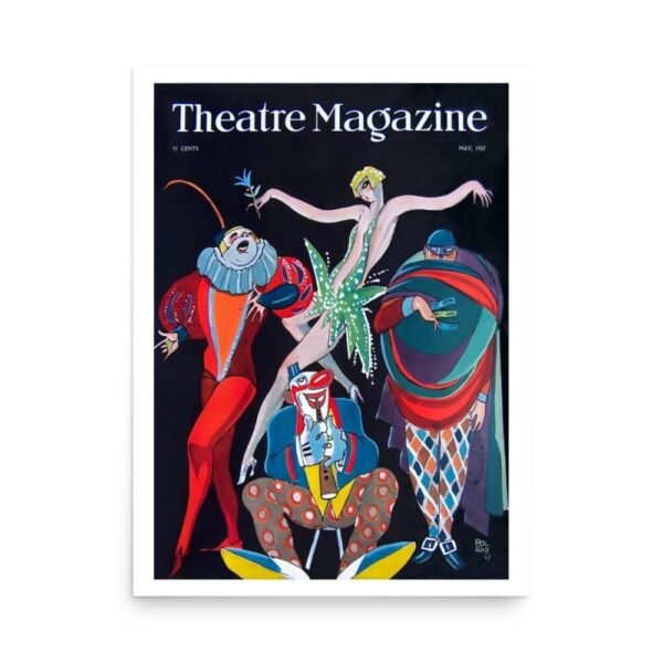 Vintage Theatre Magazine Cover, Vintage Entertainment Poster, Art Deco Theatre Poster
