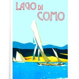 Lake Como, Lago Di Como, Vintage Italian Travel Poster
