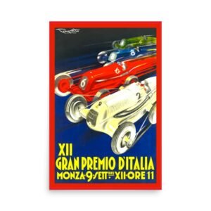 Italian Motor Racing Poster, Italian Grand Prix, Monza Racing Cars Motorsports, F1 Racing Print, Motorsport Poster
