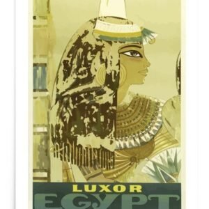 Vintage Luxor Travel Advertising Poster Print, Egyptian Travel Print, Vintage World Travel Poster