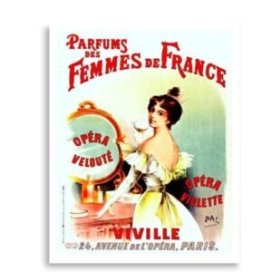 Perfume Poster, Parfums Des Femmes De France, Vintage Beauty Advertising Poster