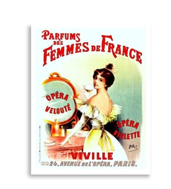 Perfume Poster, Parfums Des Femmes De France, Vintage Beauty Advertising Poster