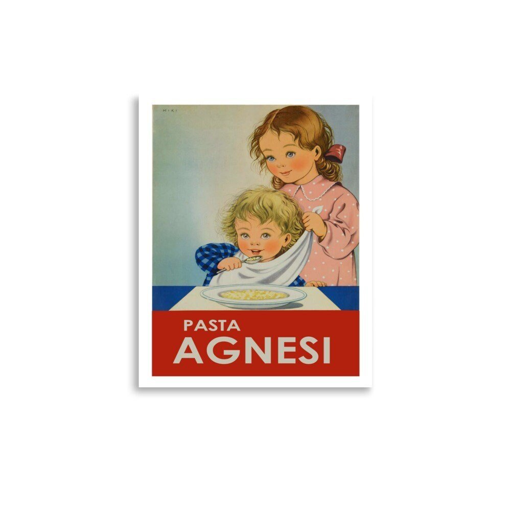 Italian Pasta Poster Vintage Pasta Print, Pasta Agnesi Poster, Old Italian Pasta Poster, Italian Food Picture, Vintage Italian Food Ad