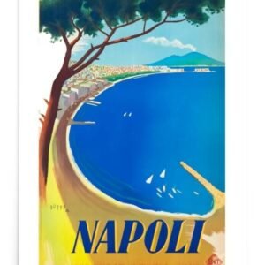 Vintage Napoli Travel Poster, Naples Italy Print, Vintage ENIT Italian Travel Poster, Retro Art Deco Travel Picture, Italy Wall Art