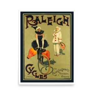 Vintage Raleigh Bicycle Poster, Raleigh Cycles Poster, Historic Advert, Transport Poster