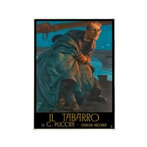 Puccini Vintage Entertainment Theatre Poster, Il Tabarro, Rolled Canvas Puccini Opera Poster