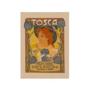 Tosca Poster, Puccini Opera Poster, Vintage Entertainment Theatre Poster, Tosca Opera  Print