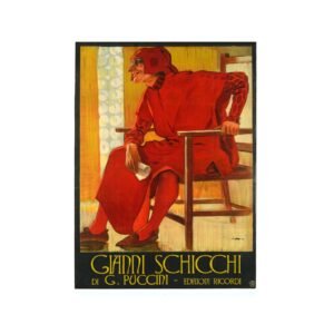 Gianni Schicchi Poster,  Puccini Opera Poster, Vintage Entertainment Theatre Poster, Souvenir Edition, Opera Print