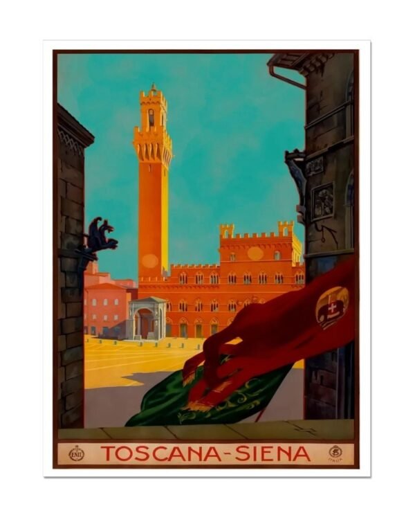 Siena Toscana ENIT Travel Poster