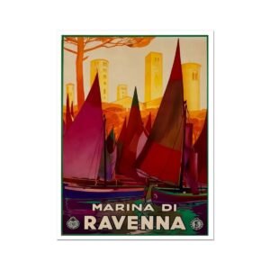 Marina Di Ravenna Poster, ENIT Travel Ad Poster, Italian Tourism Poster Print, Palazzo Pubblico Siena, Italy Print