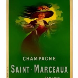 Vintage Champagne Poster, Champagne Saint-Marceaux Poster Print