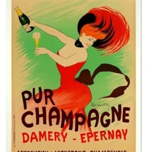 Champagne Poster, Damery Epernay Vintage French Drink Advert Poster, Food And Drink Print