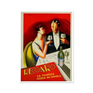 Recoaro Acqua Vintage Italian Drink Advert Poster, Italian Water, Food And Drink Poster,  Kitchen Bar Print