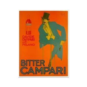 Campari Poster, Bitter Campari Vintage Food & Drink Poster, Vintage Italian Advert Poster, Cognac Advert Poster