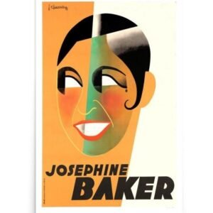 Josephine Baker Poster, Vintage Art Deco Entertainment Print, Theatre Poster Entertainment Home Decor Print