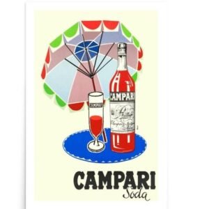 Campari Poster, Vintage Italian Food & Drink Print Beverage Aperitivo Advert Poster, Art Deco, Bar, Restaurant Print Digestivo Poster