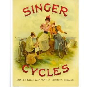 Vintage Bicycle Poster, Singer Cycles Poster, Historic Advert, Old Bike Poster Print, Vintage Bicycle Print Singer Cycle Company Coventry