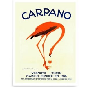 Carpano Vermuth Poster, Vintage Food & Drink Poster, Kitchen Restaurant Bar Poster Print,  Drinks Poster, Kitchen Art, Italian Liqueur Advertisement