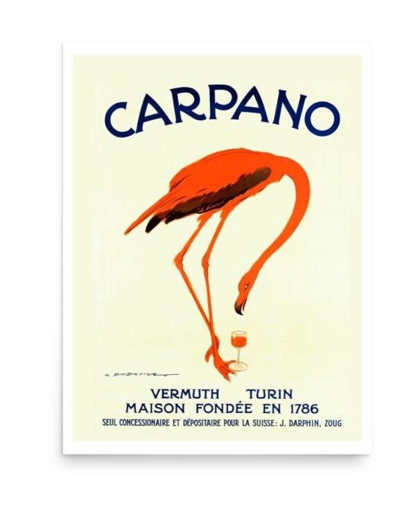 Carpano Vermuth Poster, Vintage Food & Drink Poster, Kitchen Restaurant Bar Poster Print,  Drinks Poster, Kitchen Art, Italian Liqueur Advertisement