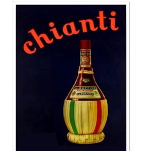 Chianti Poster, Vintage Wine Poster, Food And Drink Ad Poster, Kitchen, Bar, Restaurant Wall Art, Vintage Wine Print
